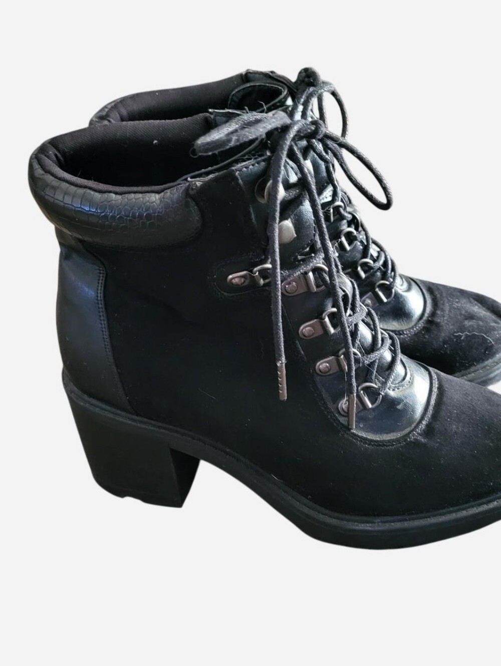 Black Chunky Ankle Boots